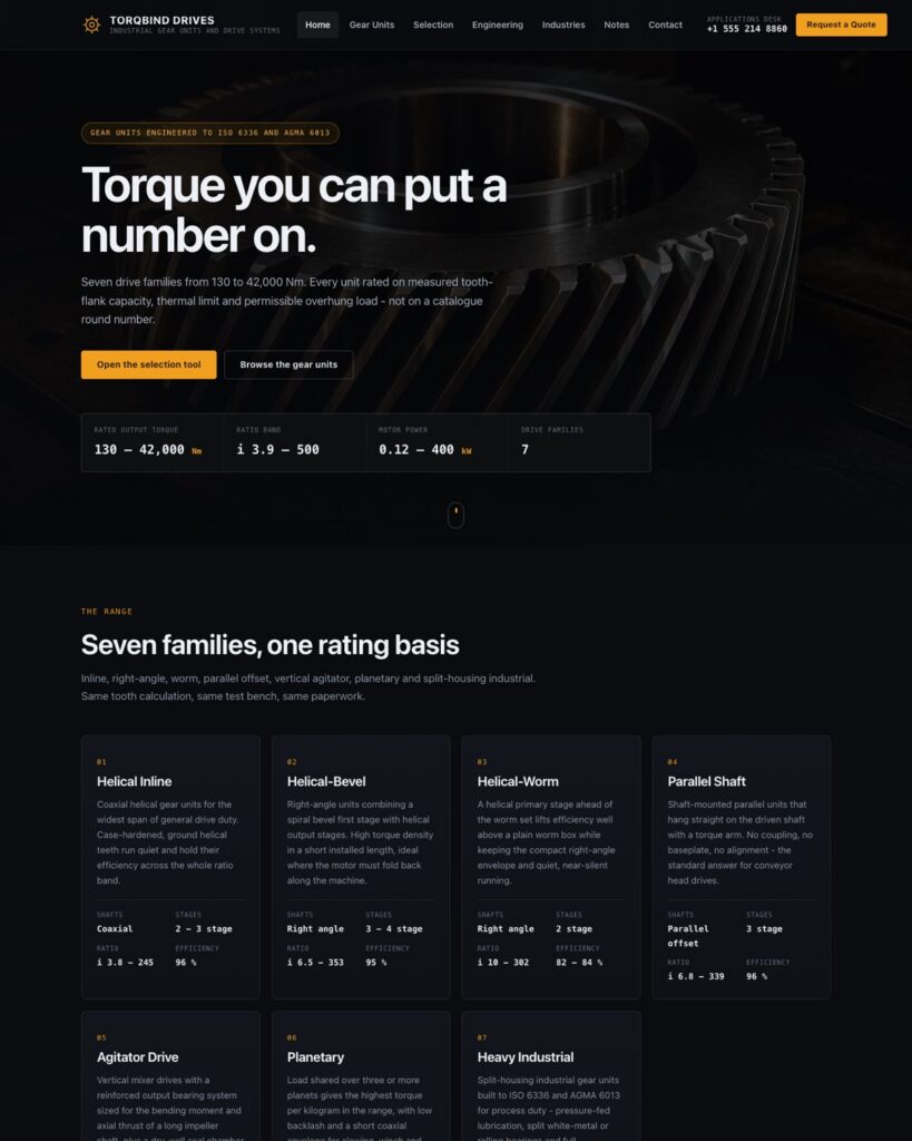 Torqbind Drives 首页预览