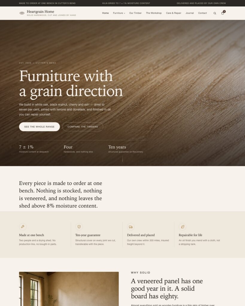 Heartgrain Home 首页预览