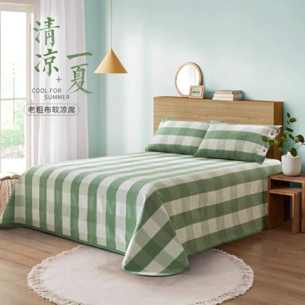 【平纹款】小格子蔻梢青