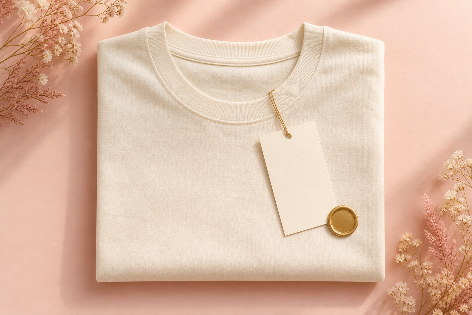 Folded brushed-cotton pet blanket with gift tag