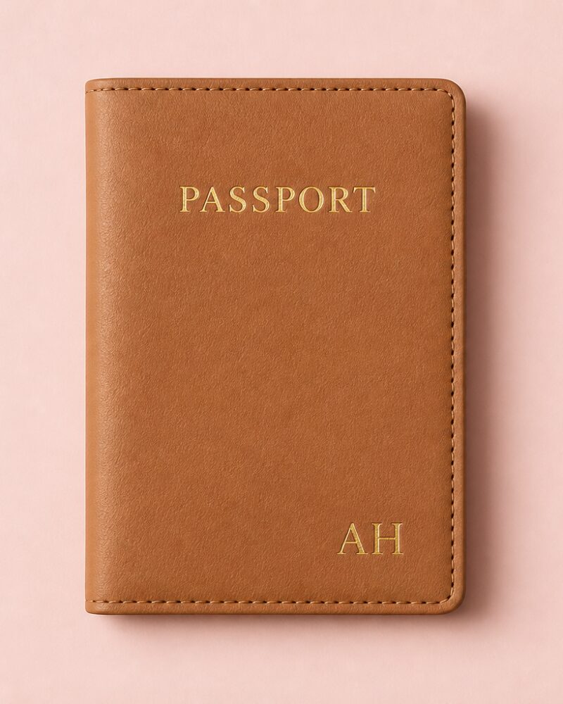 Vegan leather pet passport holder