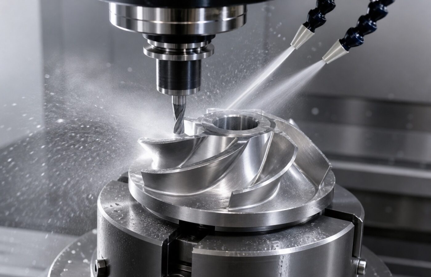 CNC machining an impeller