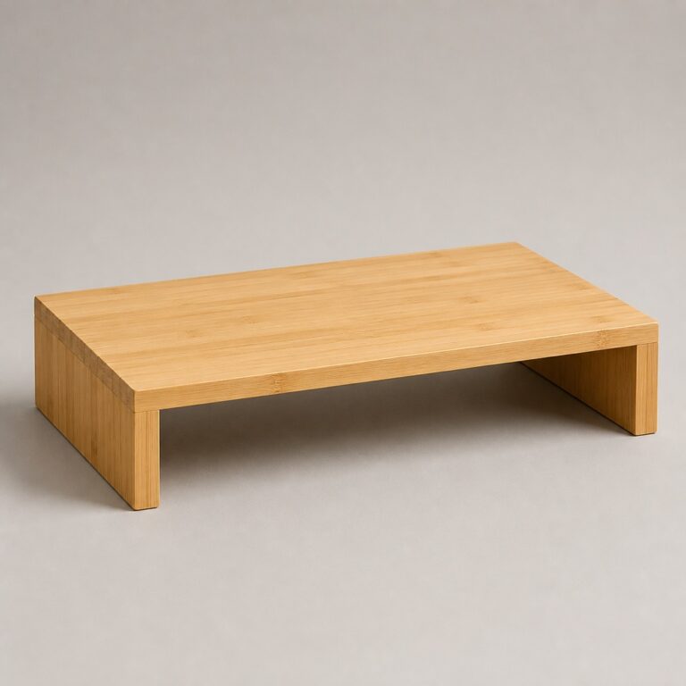 Bamboo monitor riser stand