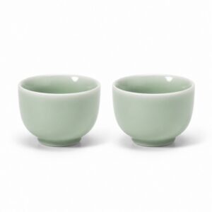 Celadon Tea Cup Pair