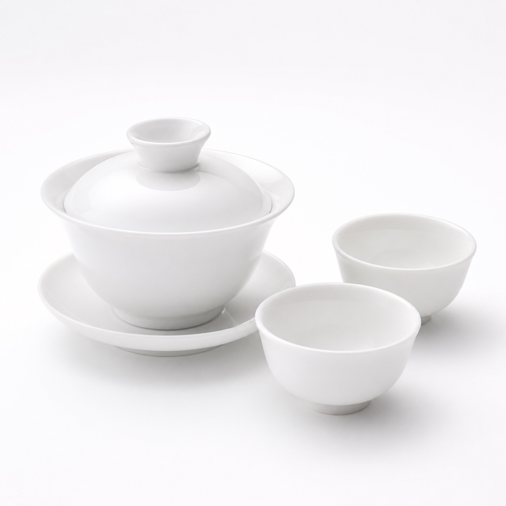 Porcelain Gaiwan Trio
