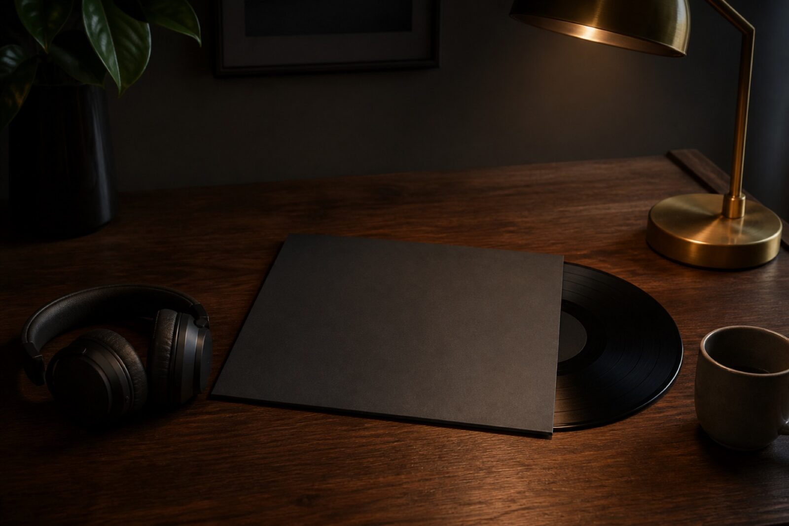 At the desk