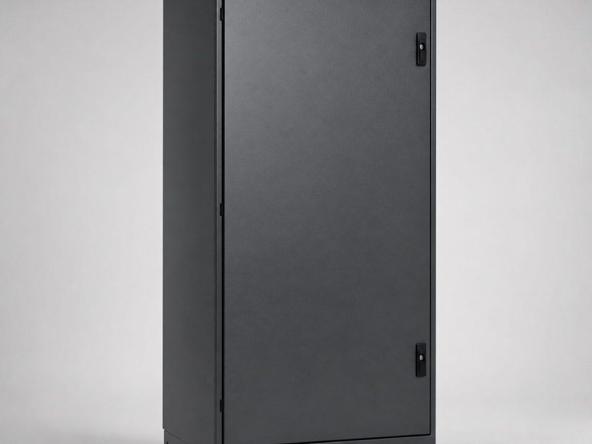 Automatic transfer switch panel, floor standing enclosure