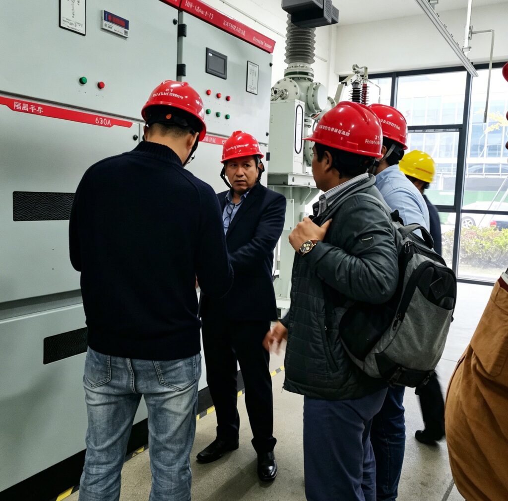 Peruvian distributor IMG Equipamientos visiting Zhejiang Rsafele Electric