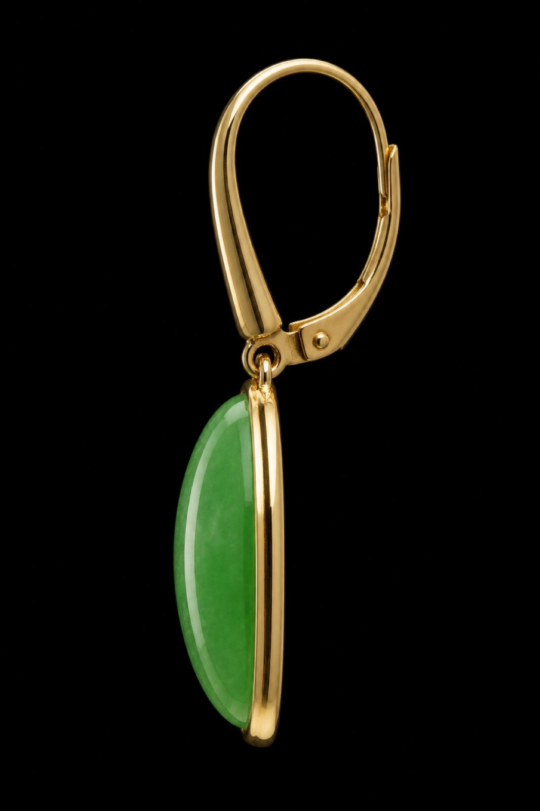 Apple green jadeite drop earrings
