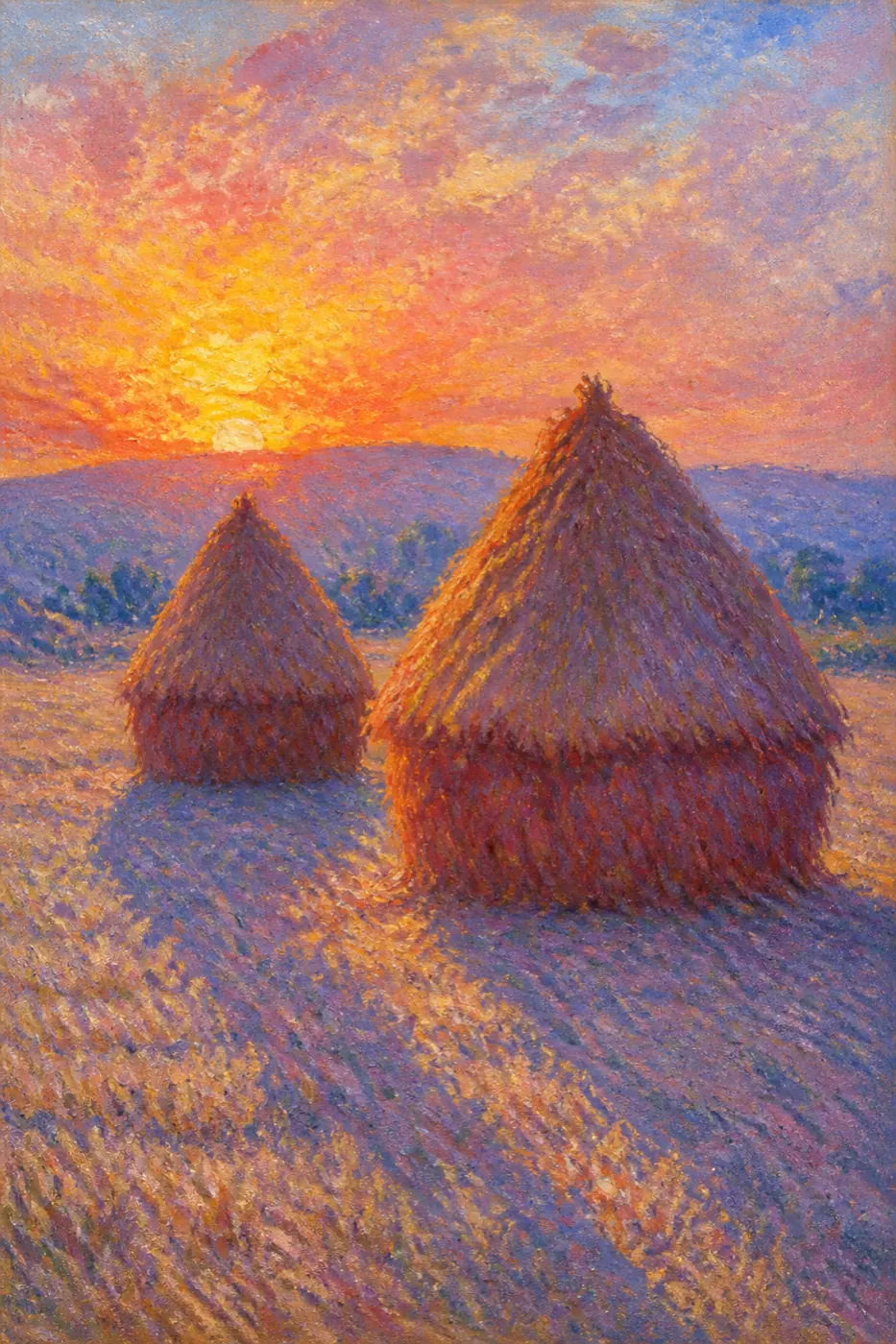 Two Stacks, Late Violet