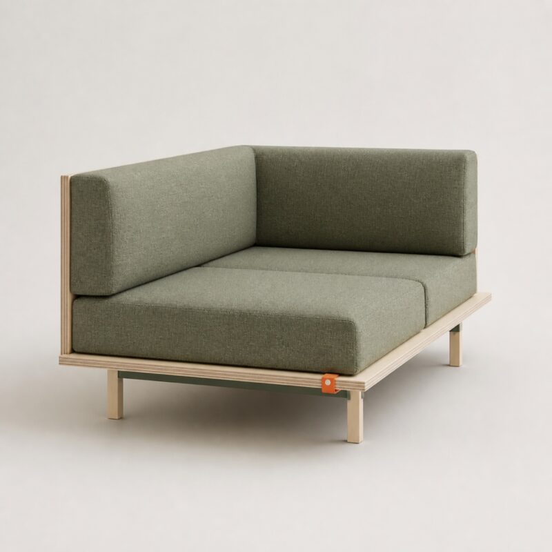 HALLVIK Corner sofa, 3 seats