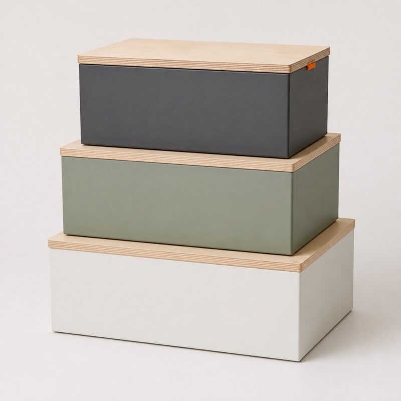 KUBBSTA Storage boxes, set of 3