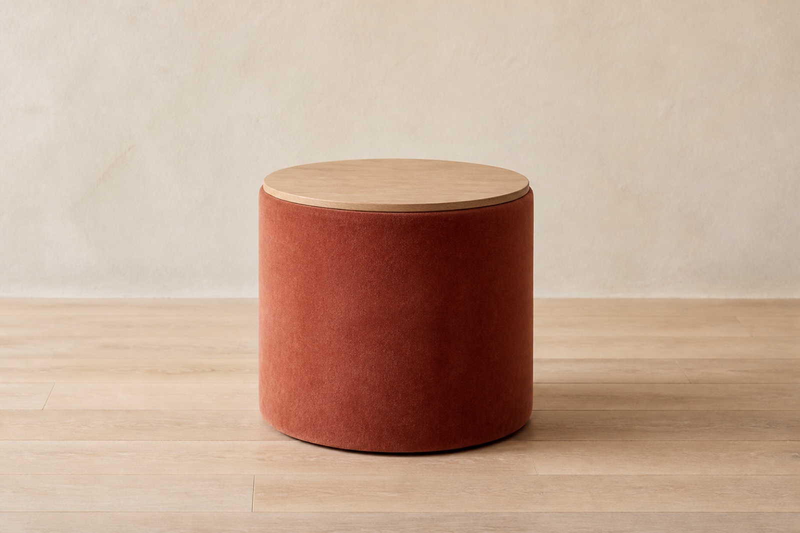 Drum Upholstered Side Table