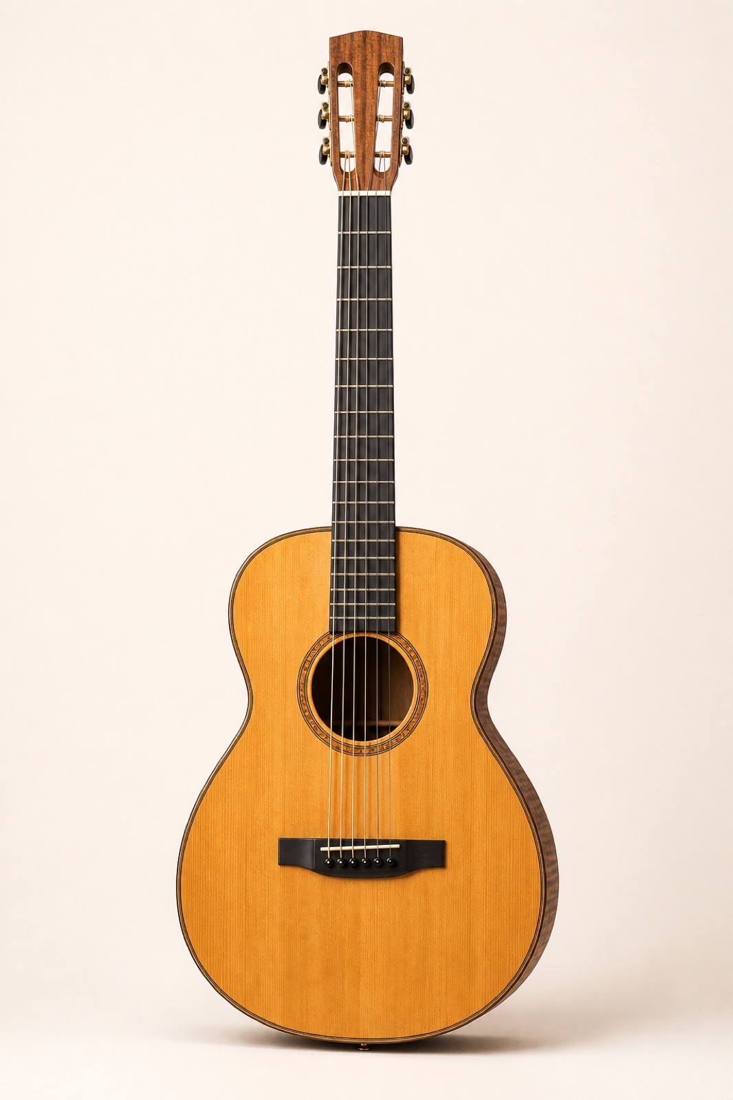 Orchestra model acoustic guitar with a Sitka spruce top and claro walnut sides