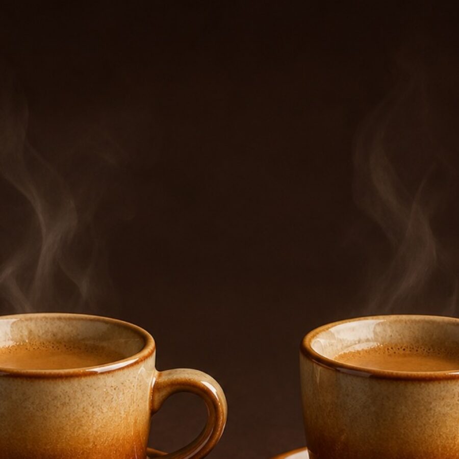 Caramel Cortado Cup Pair - Detail A