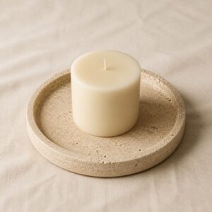 Travertine Candle Tray