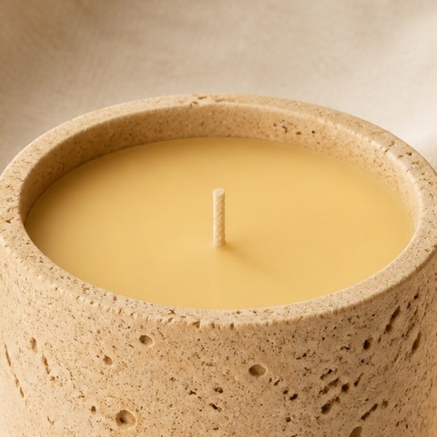 Travertine Alcove Candle - Detail A