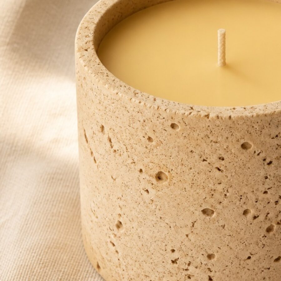 Travertine Alcove Candle - Detail B