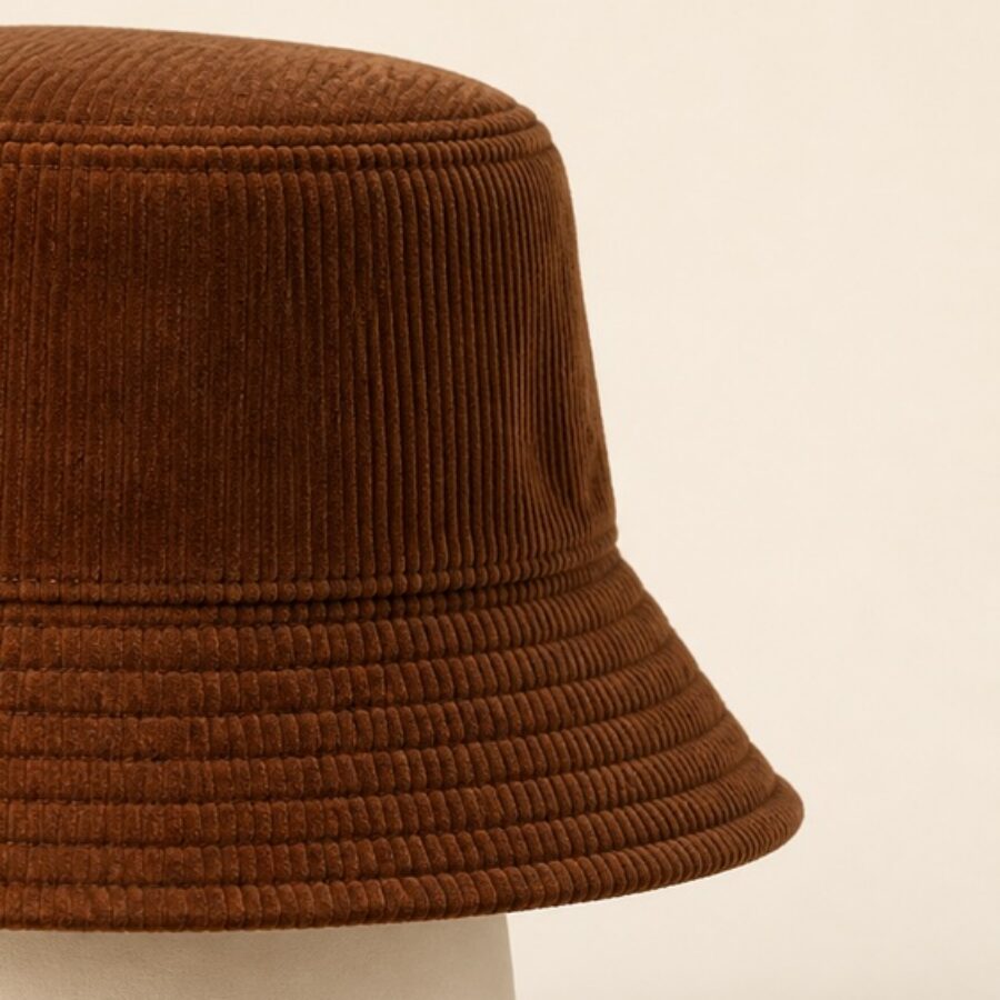 Chestnut Corduroy Bucket Hat - detail A