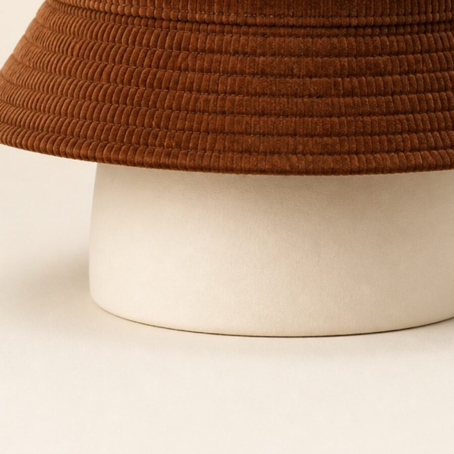 Chestnut Corduroy Bucket Hat - detail B