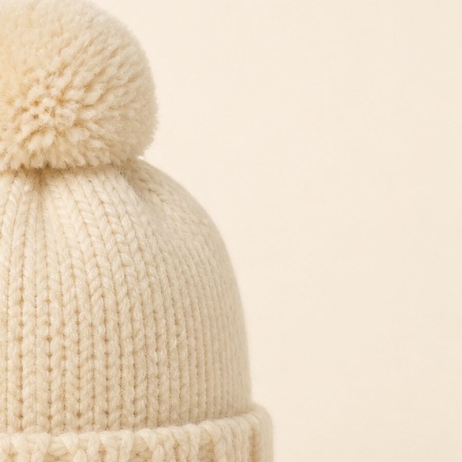Little Pom Knit Beanie - detail A