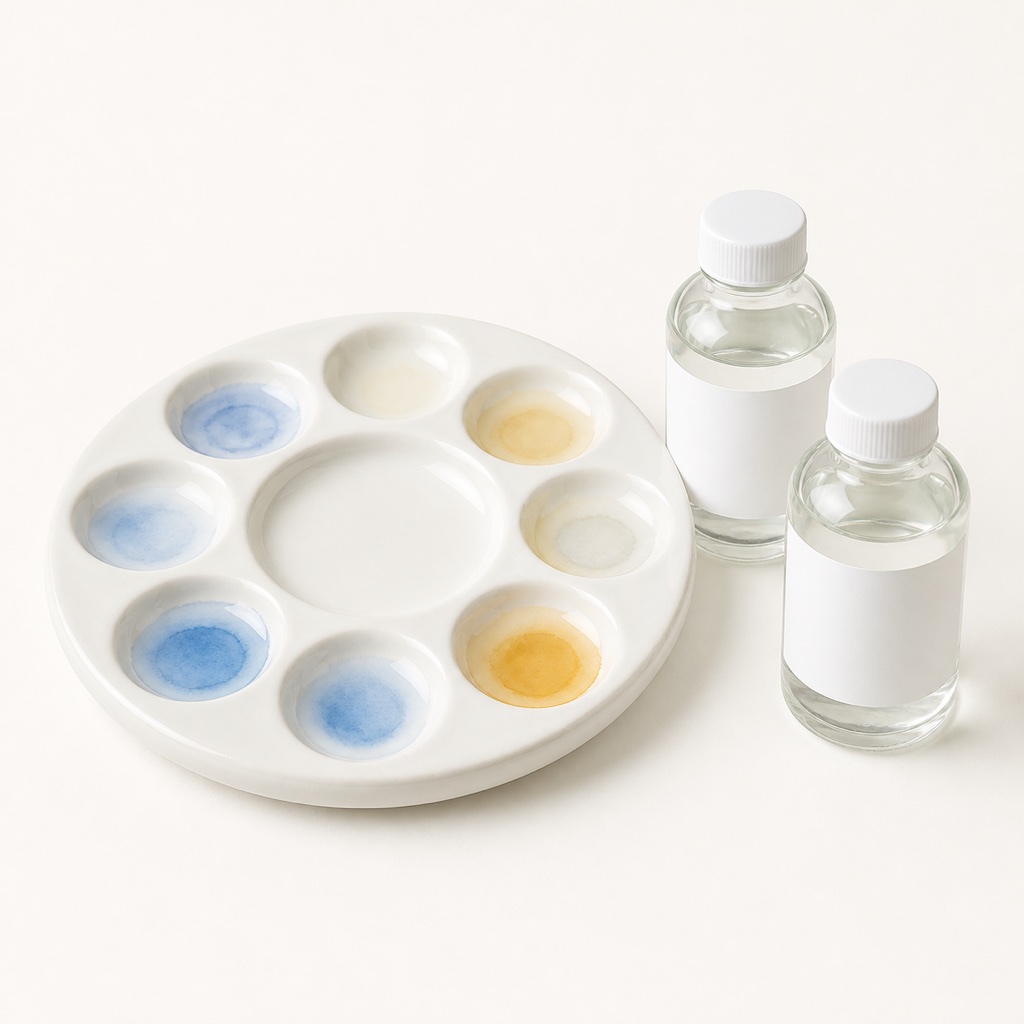 Ceramic Well Palette & Medium Duo