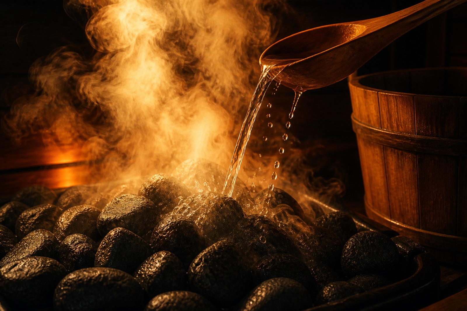 Stone bed and steam