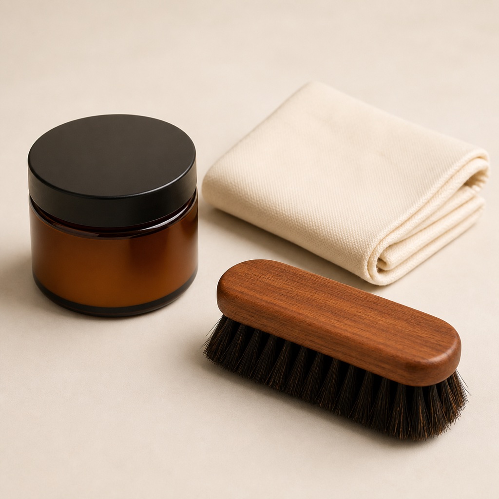 Leather Care Balm & Brush Kit