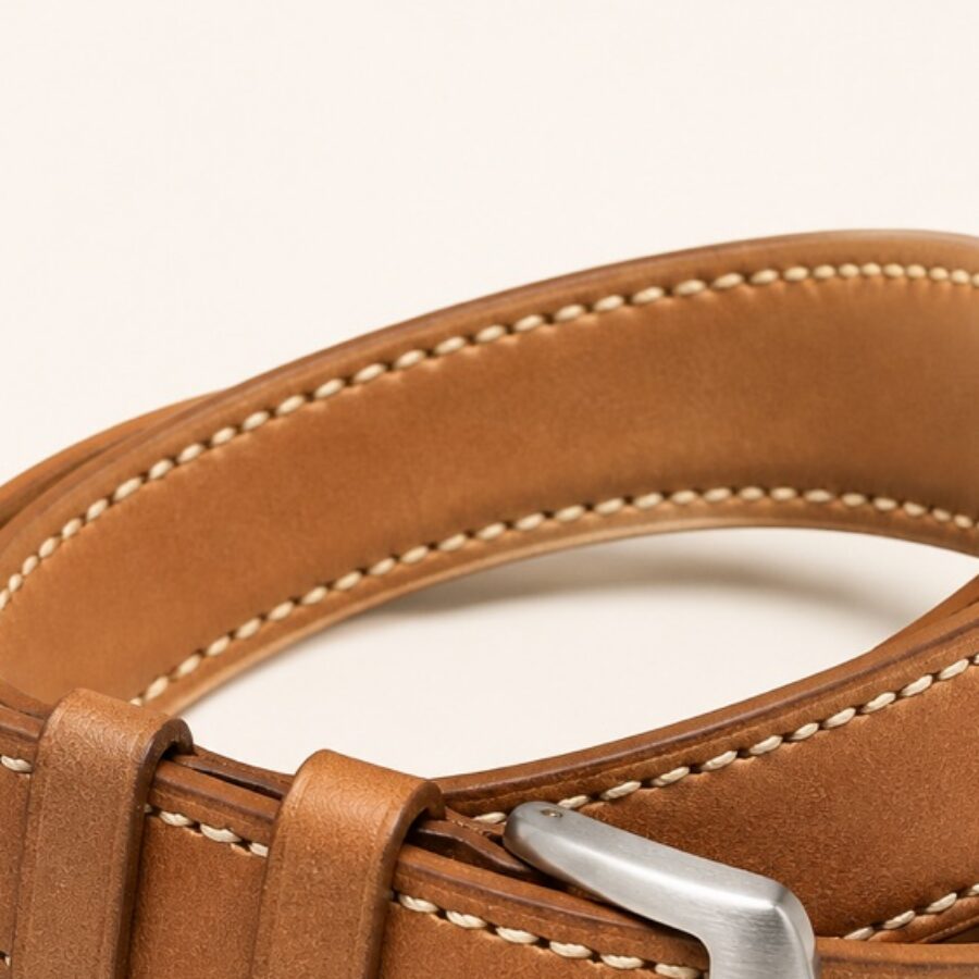 Saddle Tan Leather Strap 20mm - Detail A