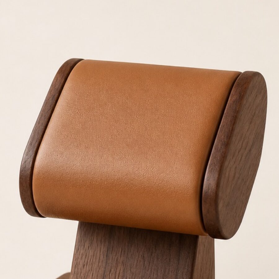 Walnut Single Watch Stand - Detail A