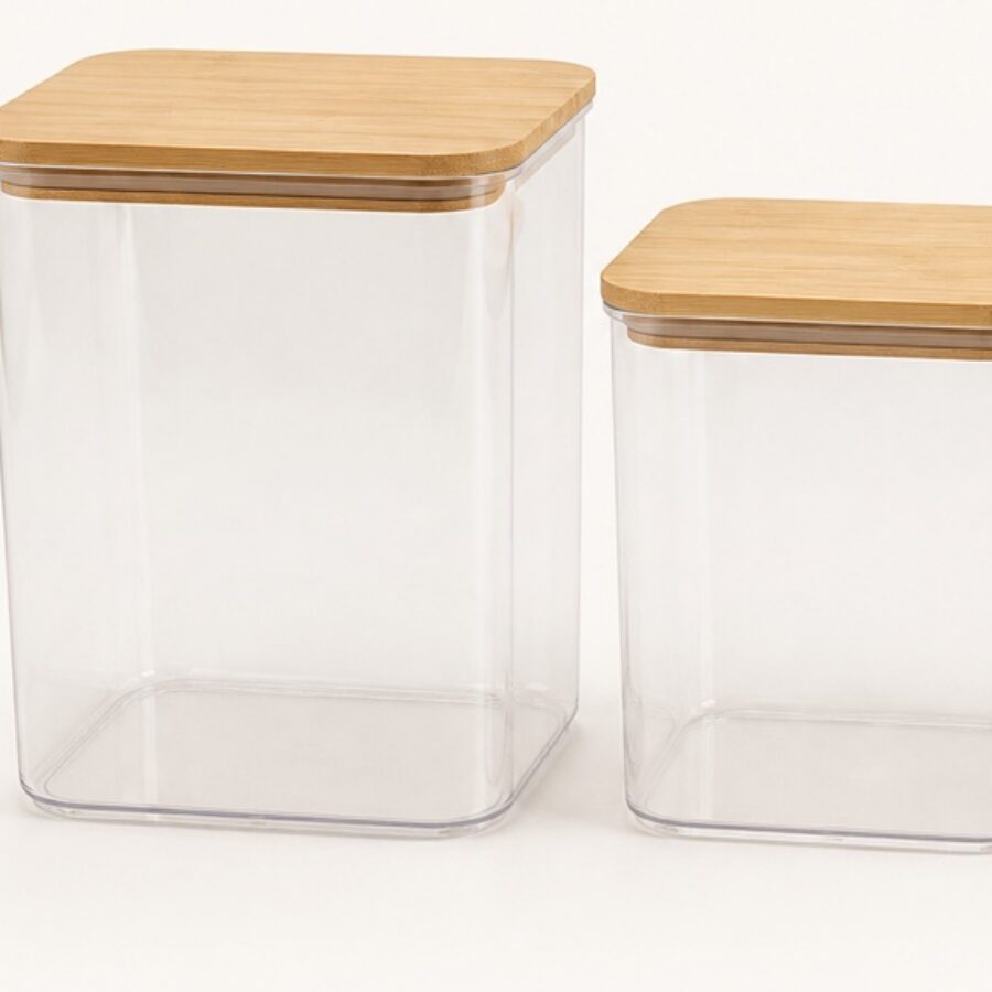 Pantry Bins with Bamboo Lids (Set of 3) - Image 3