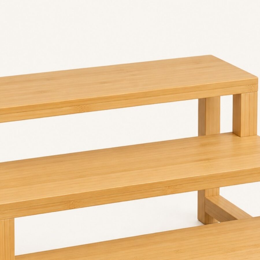 Bamboo Shelf Riser Trio - Image 2