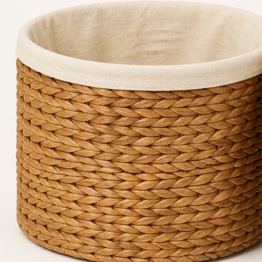 Hyacinth Lidded Basket with Liner - Image 3