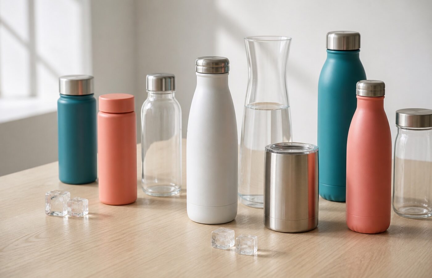 One bottle for the desk, one for the door