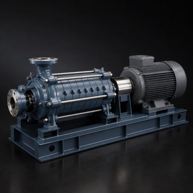 Horizontal multistage high-pressure centrifugal pump on a baseplate