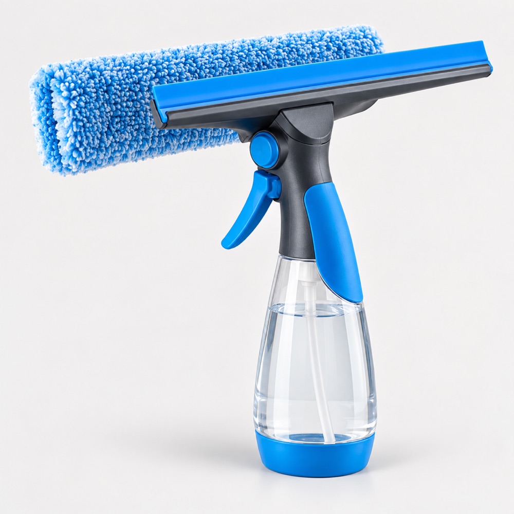 Window Squeegee with Spray Bottle - Streak Free | GLASSWIPE