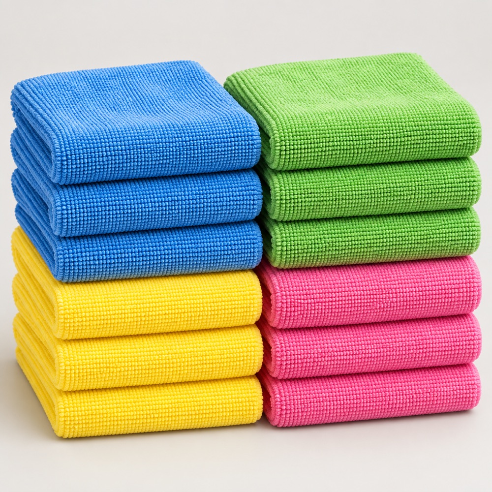 Microfibre Cleaning Cloths - 12 Pack, Colour Coded | WIPESOFT