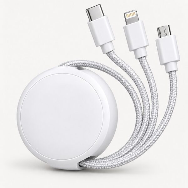 Retractable 3-in-1 Charging Cable - USB-C, Lightning, Micro | TRIPLINK