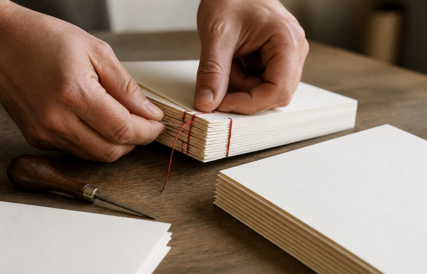 Bound by hand, built to open flat