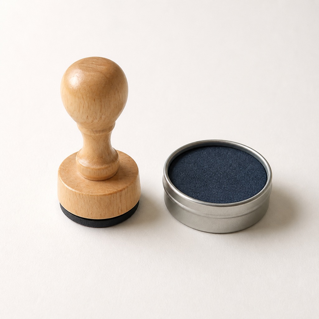 Rubber Stamp & Ink Pad