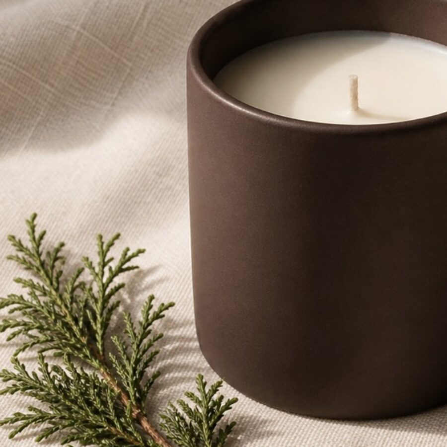 Cedarwood & Vetiver Candle - detail view B