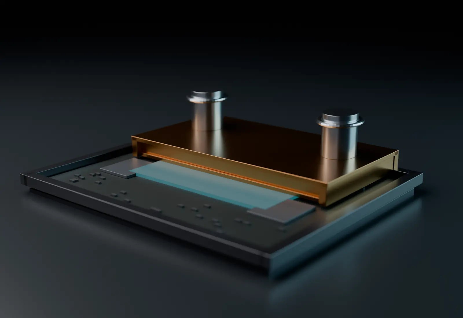 CP-2600 cold plate on a large-socket server CPU