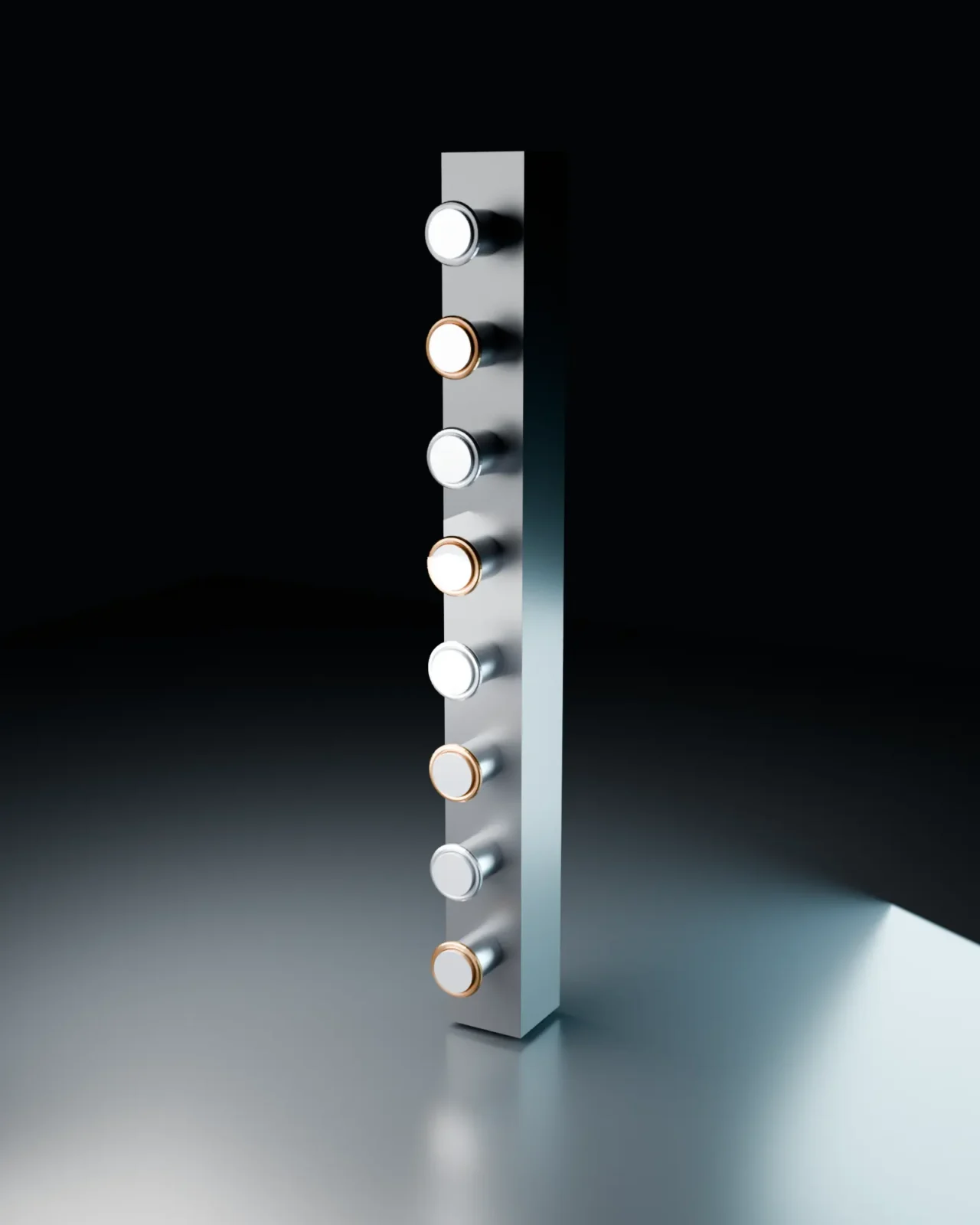 RM-800 vertical rack manifold with quick-disconnect ports