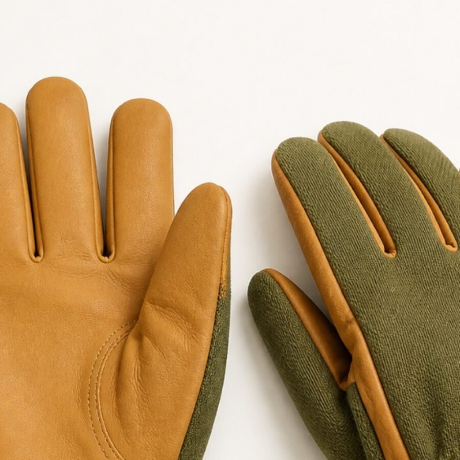 Leather-Palm Garden Gloves - detail A