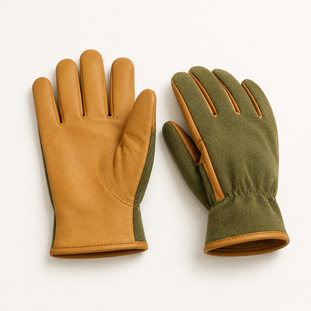 Leather-Palm Garden Gloves