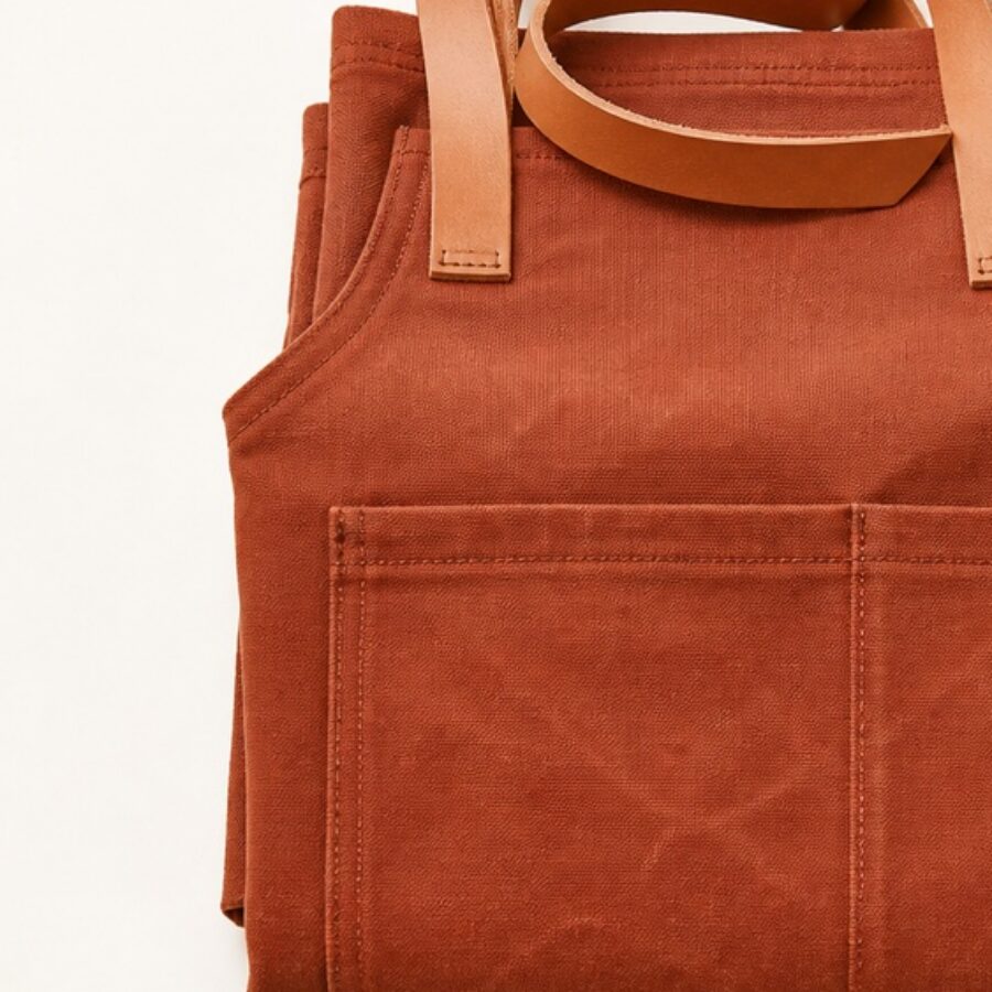 Waxed Canvas Work Apron - detail B