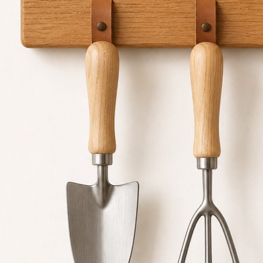 Oak Wall Tool Rack - detail B