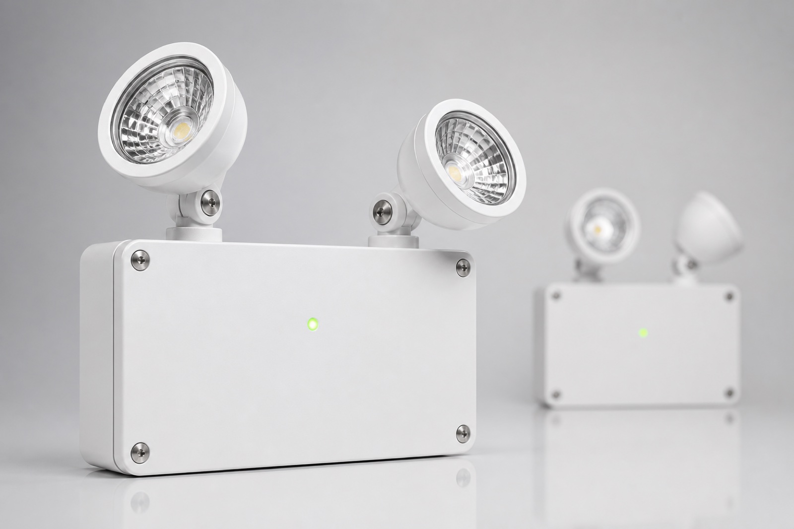 Twin head emergency spotlight