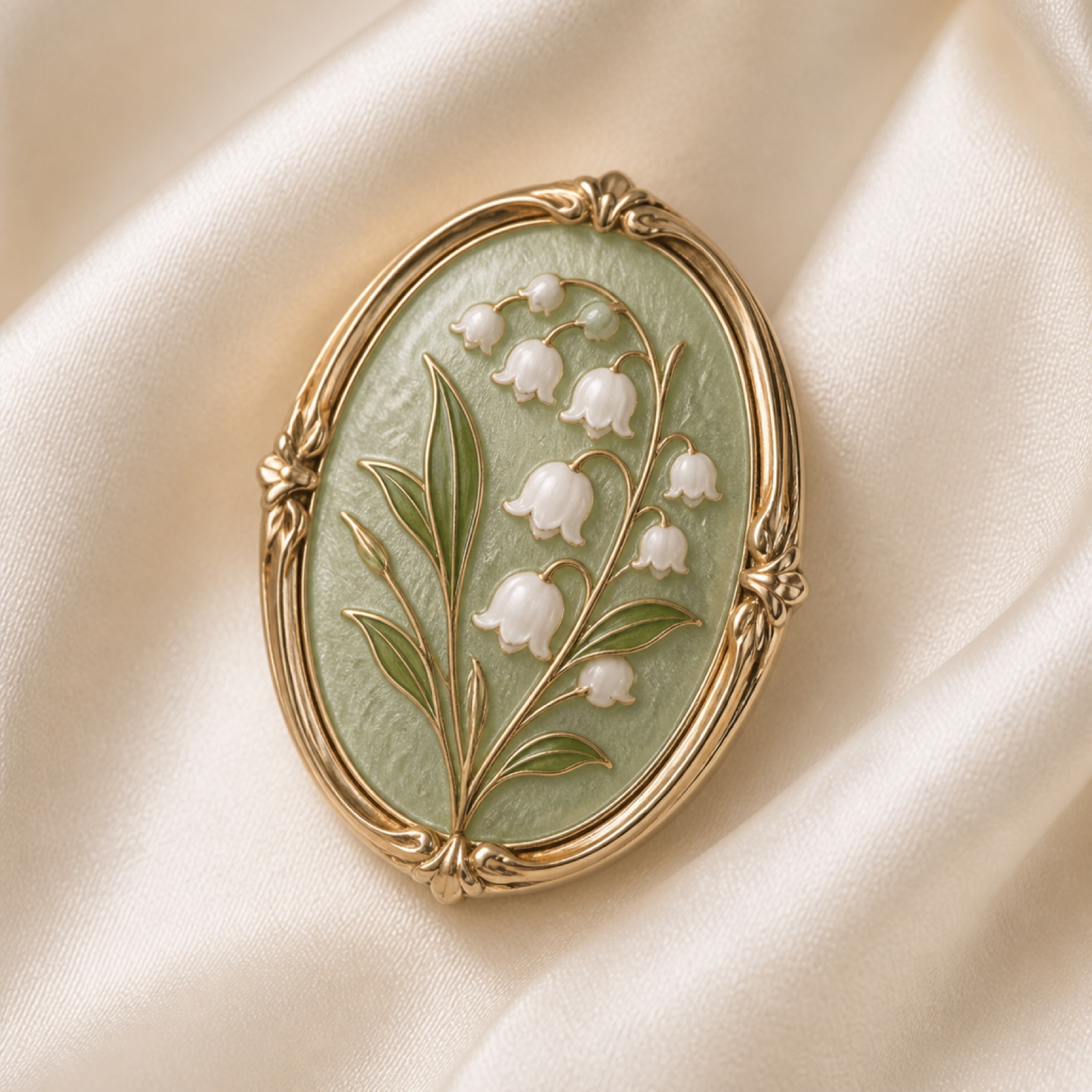 Enamel Garden Brooch