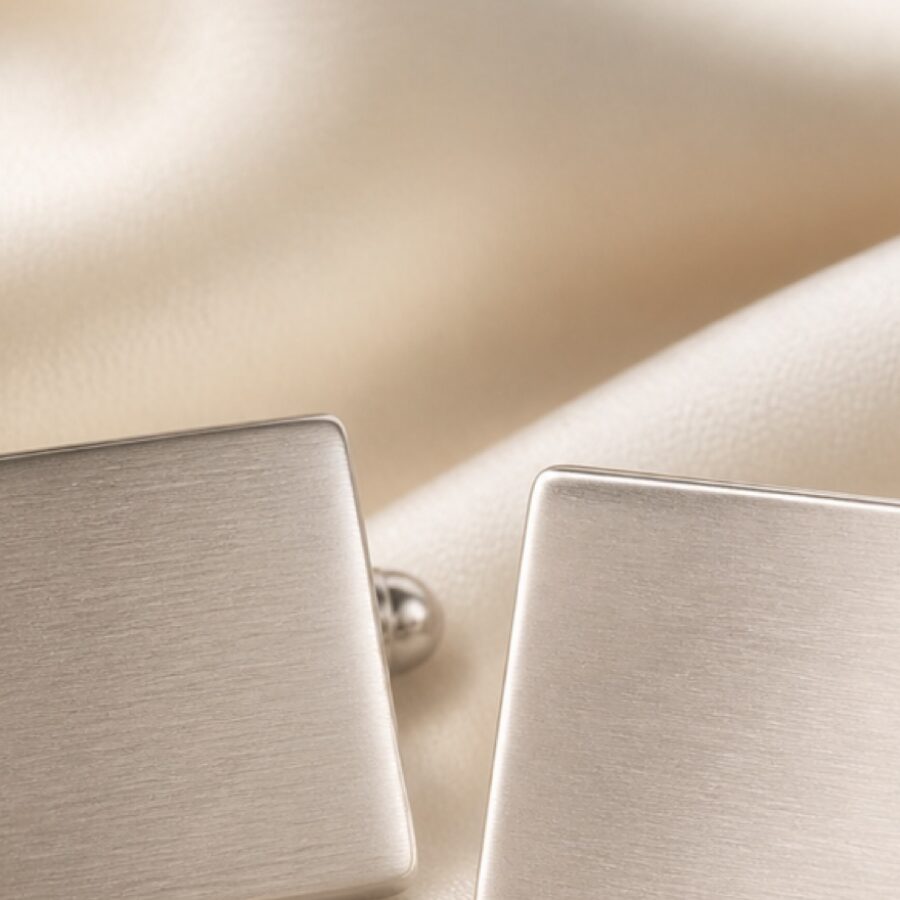 Brushed Square Cufflinks - Detail A